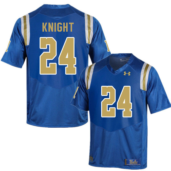 Men #24 Qwuantrezz Knight UCLA Bruins College Football Jerseys Sale-Blue
